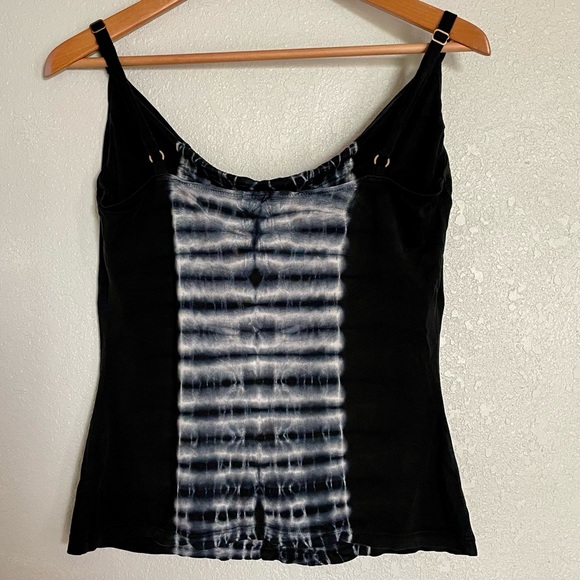 Yank - Black Printed Silk Camisole - Size L - Picture 3 of 4
